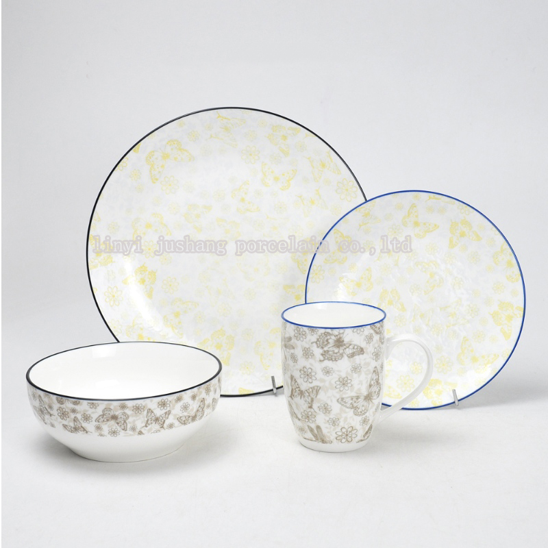 stolní porcelánová kupé 16 kusů porcelánu s potiskem obtisků